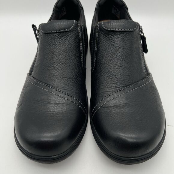 Clarks Carleigh Ray Ultimate Comfort Black Pebbled Leather Loafers Women’s 11M - Picture 4 of 12